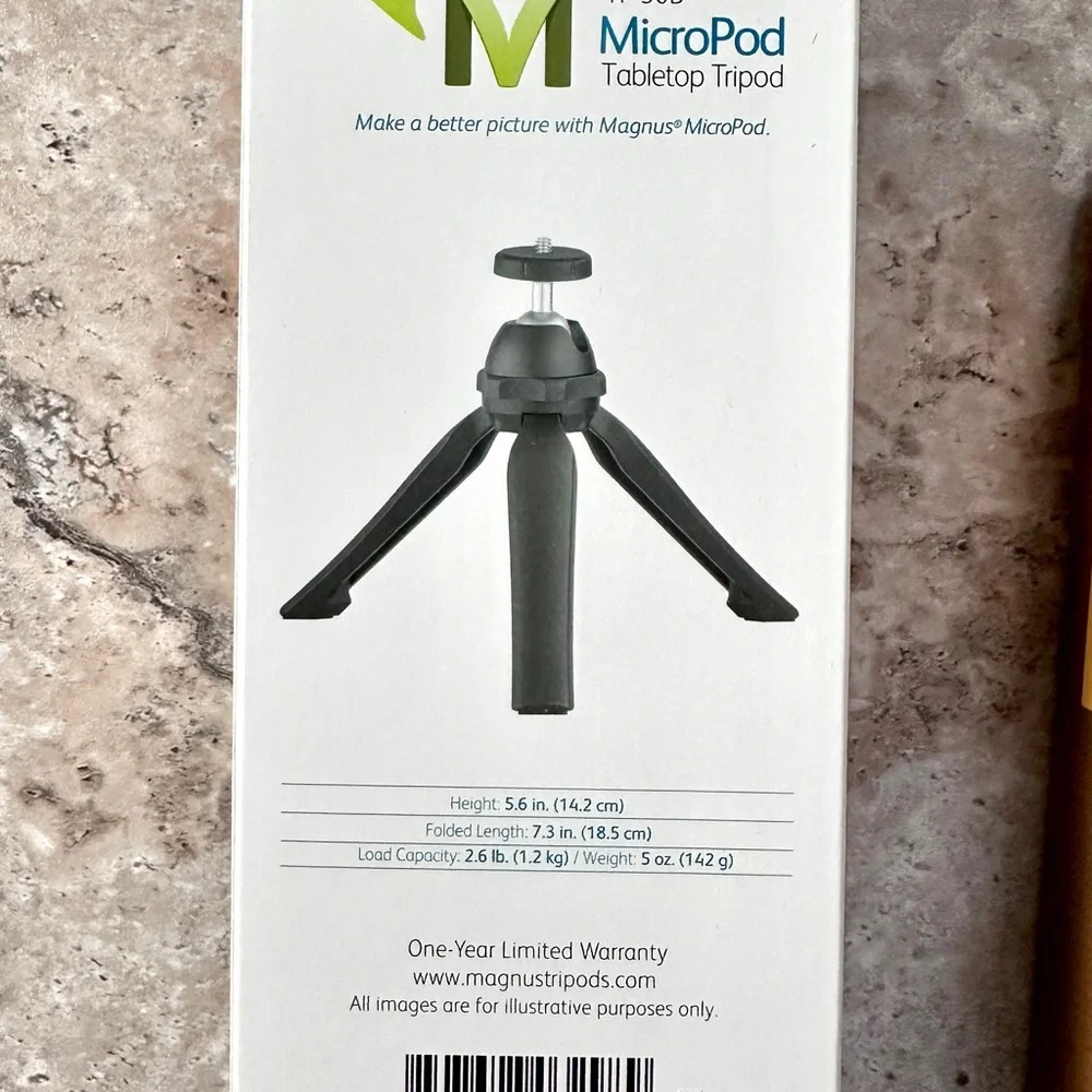 NWT Genaray SL-57 LED Video Light + Magnus Micro Tabletop Tripod Lighting Set